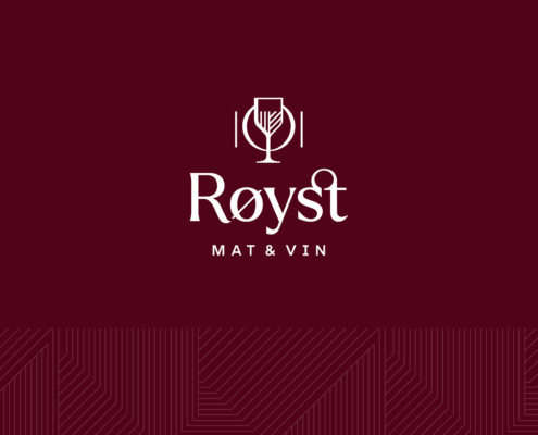 Logo utforma for Røyst mat & vin.
