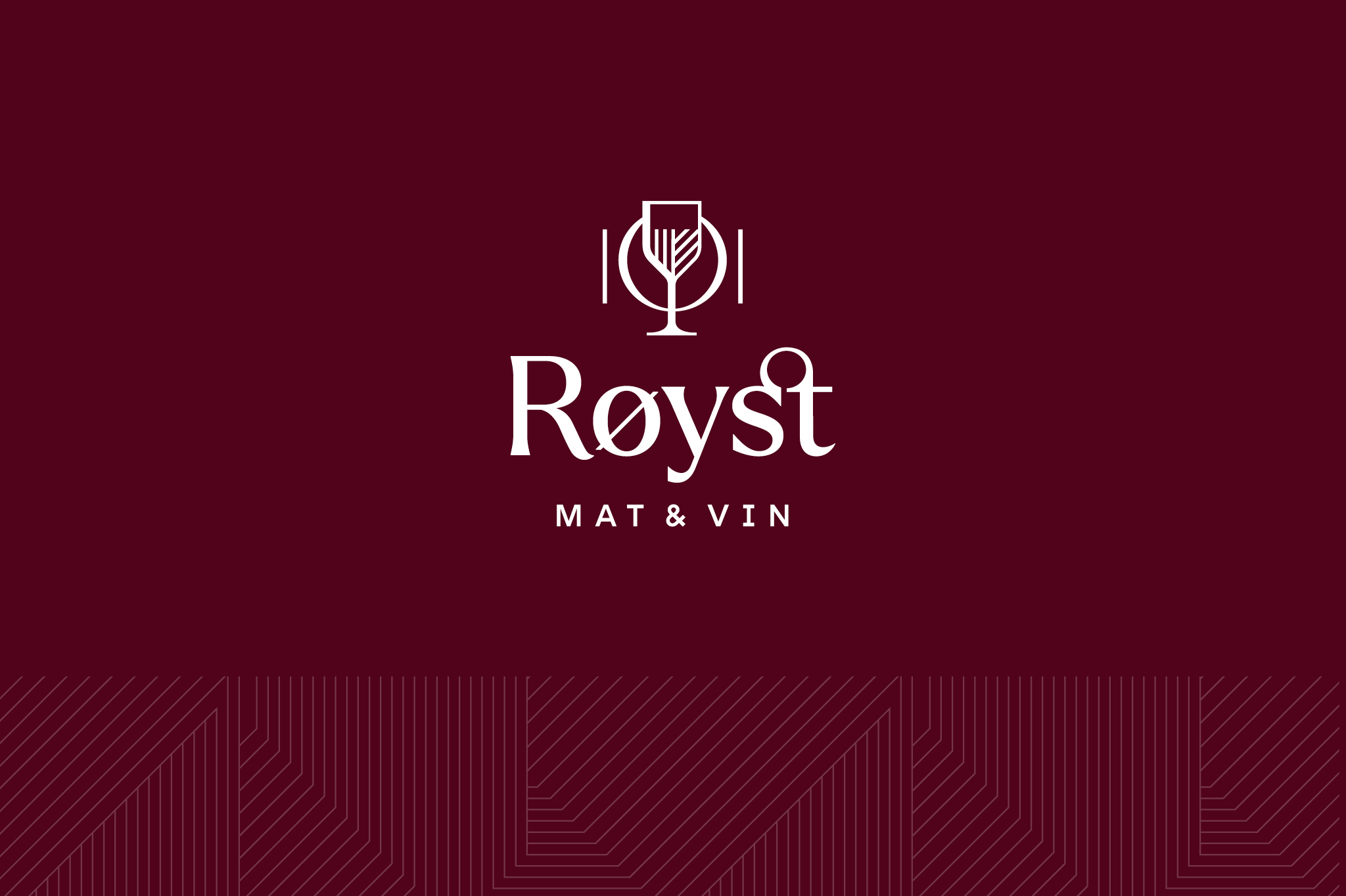 Logo utforma for Røyst mat & vin.