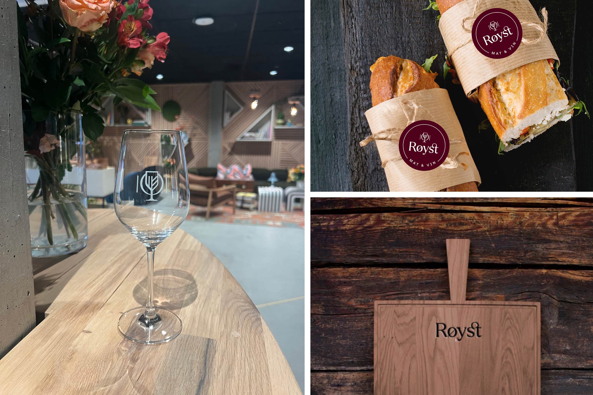 Design utforma for Røyst mat & vin.